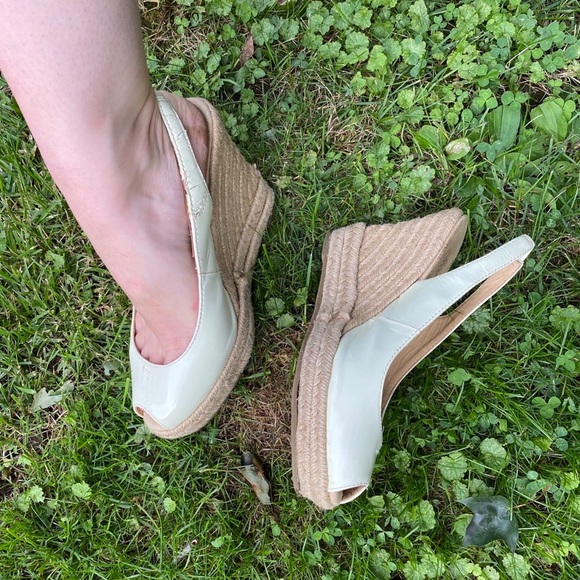 White/Cream wedge shoe - Picture 2 of 10